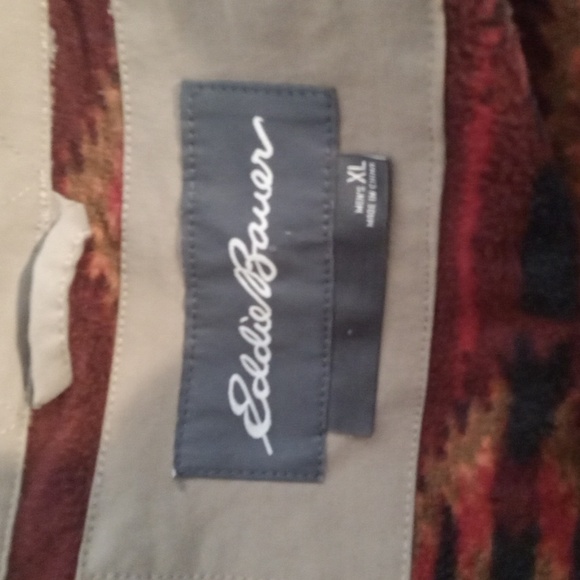 Eddie Bauer Mens Voyager Fleece Aztec Lining Shirt Jacket Size Xl - Picture 4 of 9